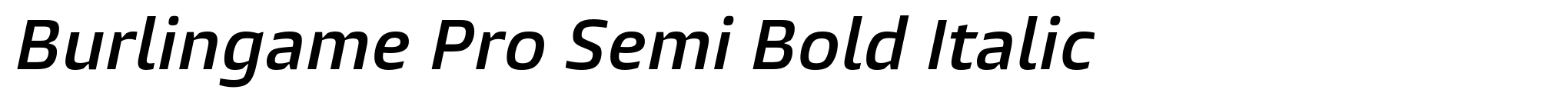 Burlingame Pro Semi Bold Italic image